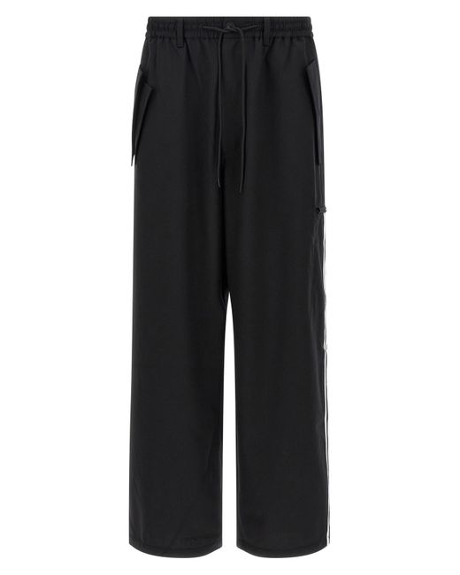 Y-3 Black Wool Blend Pants for men
