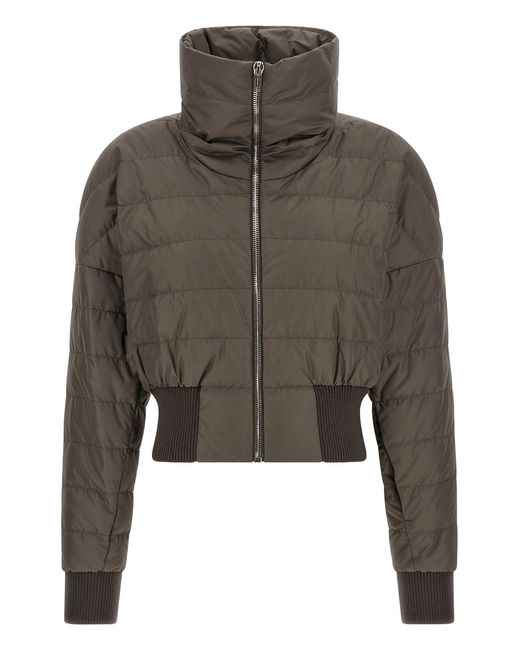 Rick Owens Gray Moncler + 'Cropped' Down Jacket