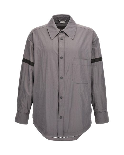 Thom Browne Gray 'snap Front' Overshirt for men