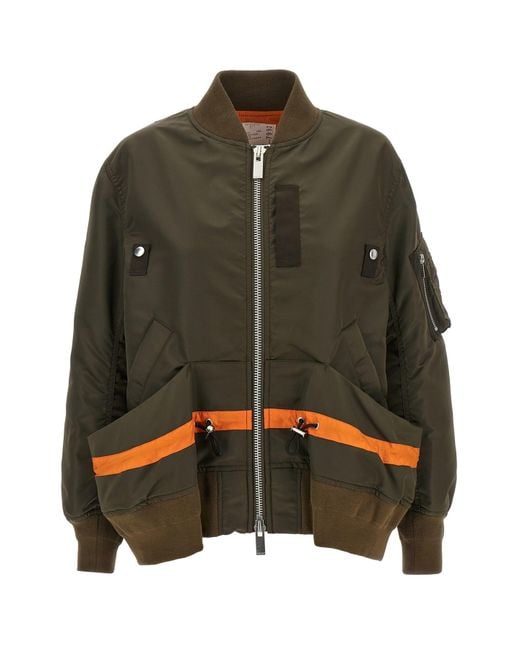 Sacai Multicolor Drawstring Bomber Jacket