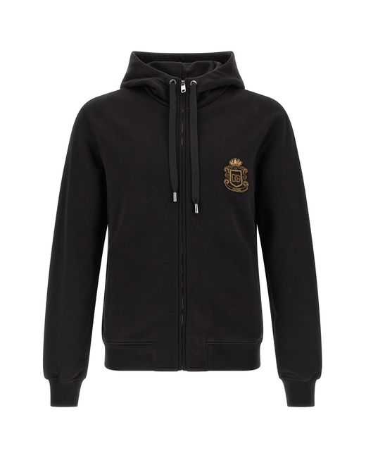 Dolce & Gabbana Black Coat Of Arms Hoodie for men