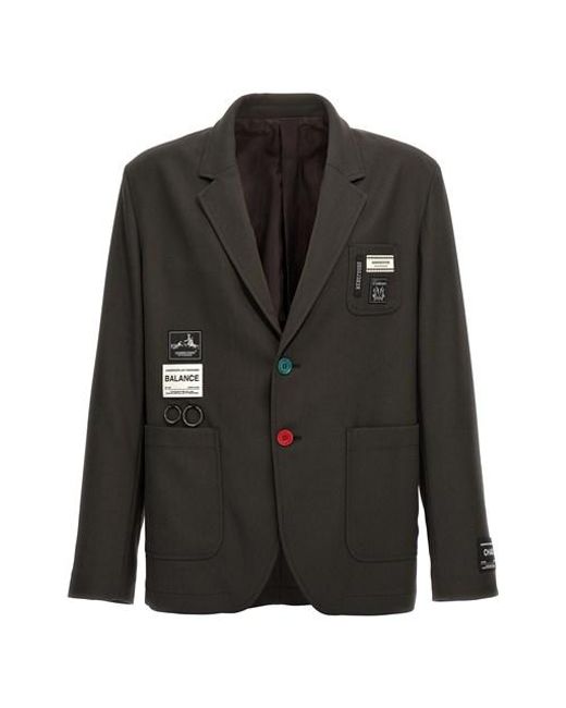 Undercover Black 'chaos And Balance' Single-breasted Blazer for men