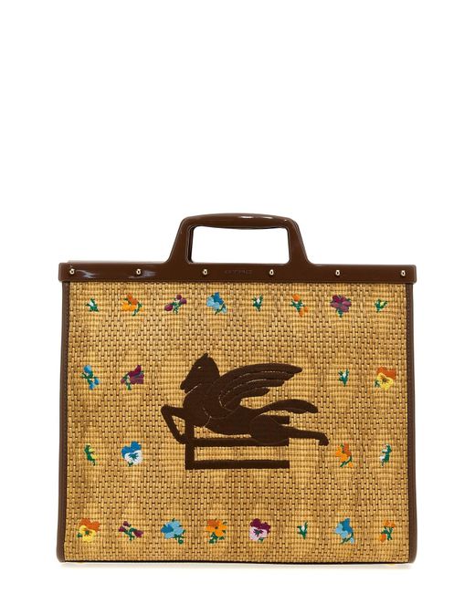 Etro Brown 'love Trotter' Large Shopping Bag