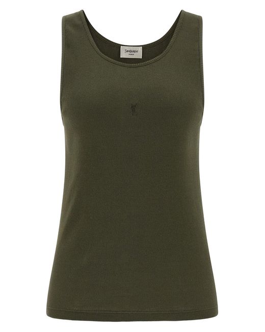 Saint Laurent Green 'cassandre' Tank Top