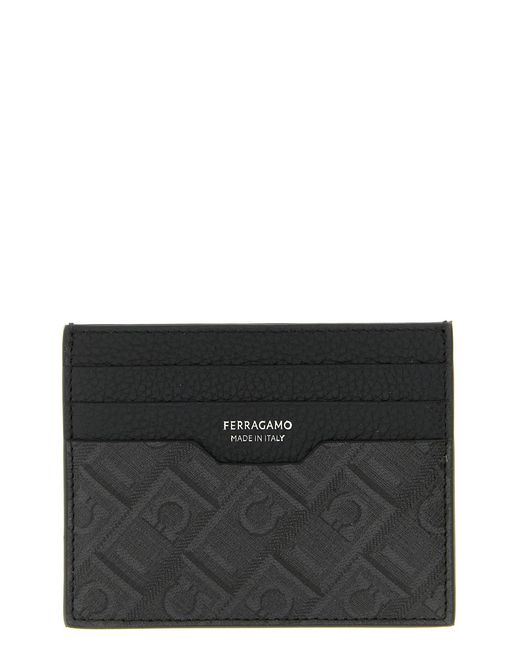 Ferragamo Black ' Monogram' Card Holder for men