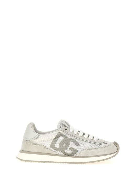Dolce & Gabbana White 'Dg Cushion' Sneakers