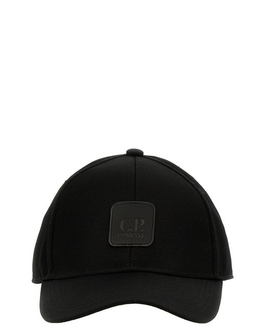 C P Company Black 'metropolis' Cap for men