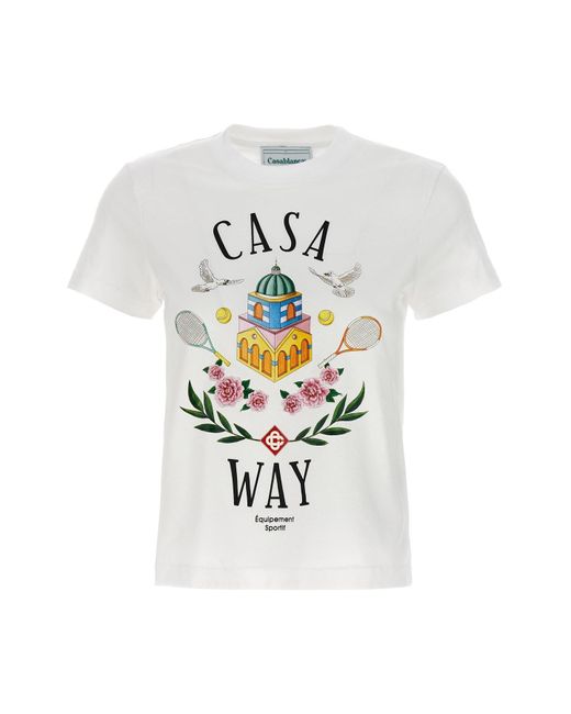CASABLANCA White 'casa Way' T-shirt