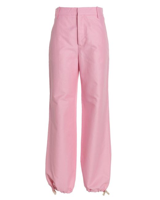 Marni Pink Logo Embroidery Pants