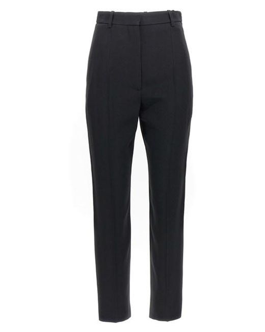 Pantalone sigaretta crepe di Alexander McQueen in Blue