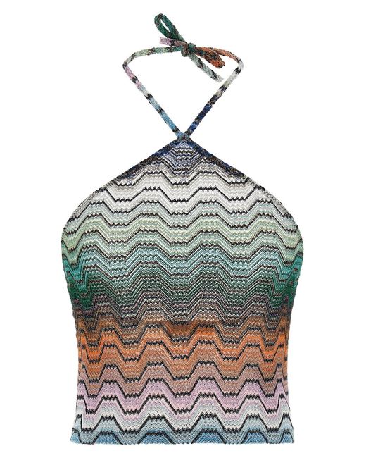 Missoni Gray 'zig Zag' Knit Top
