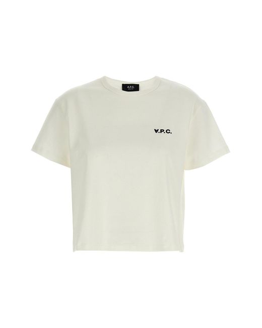 A.P.C. White 'boxy Petit Vpc' T-shirt