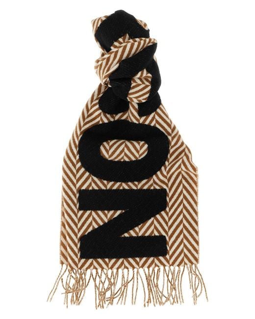 J.W. Anderson Black 'herringbone Logo' Scarf for men