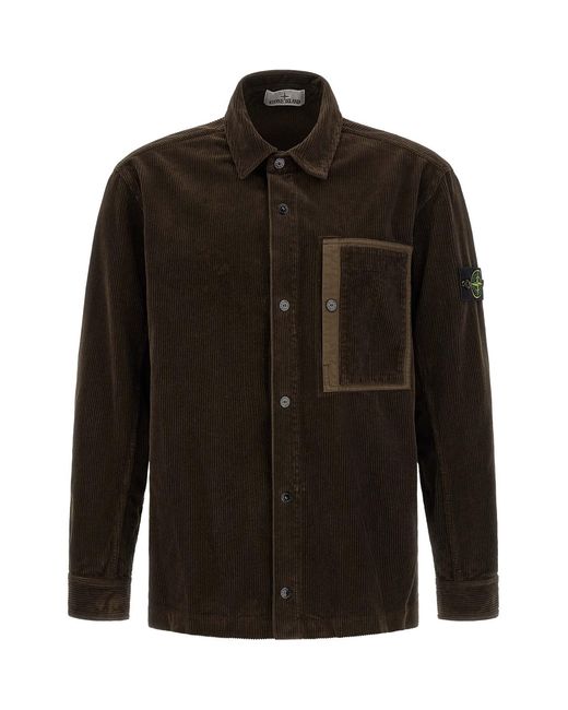 Stone Island Black '1200016' Overshirt for men