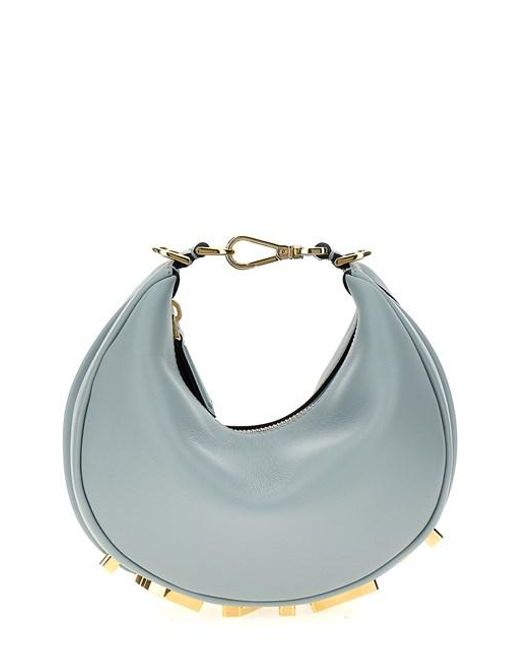 Fendi Blue 'graphy Mini' Handbag