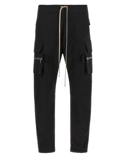 Rick Owens Black 'mastodon Cargo' Pants for men