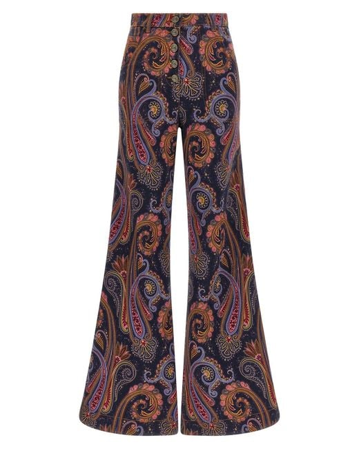 Etro Red Jeans Paisley
