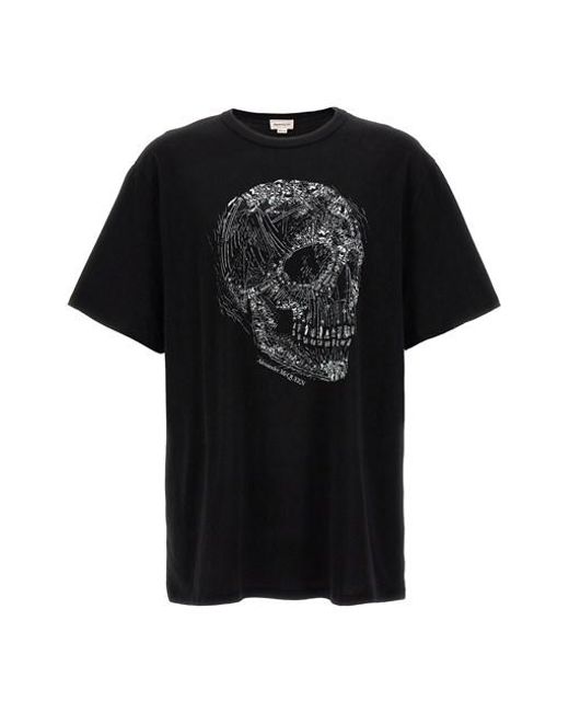 Alexander McQueen Black 'skull' T-shirt for men