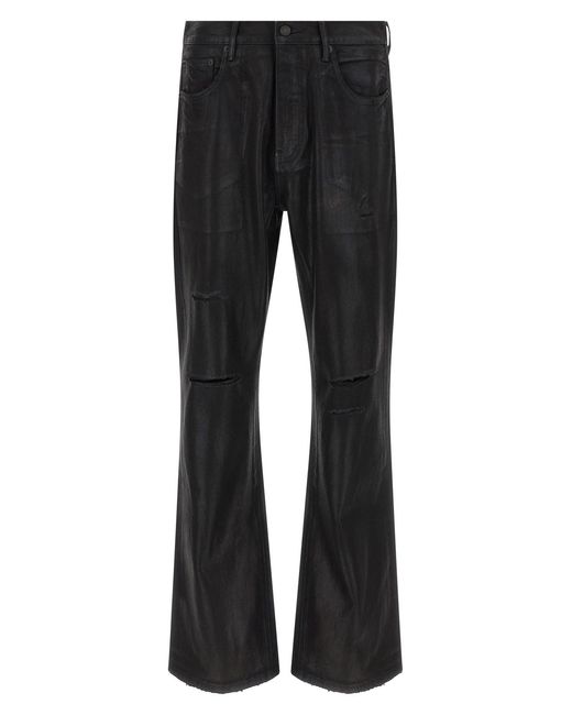 Purple Black 'p026 Rinsed Foil Boot' Jeans for men