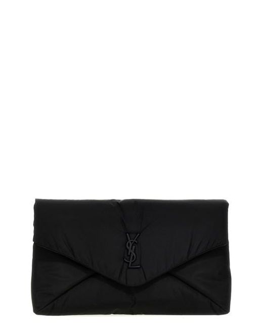Saint Laurent Black 'envelope Cassandre' Large Clutch Bag for men