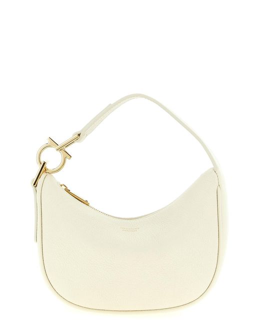 Ferragamo White 'gancini' Handbag