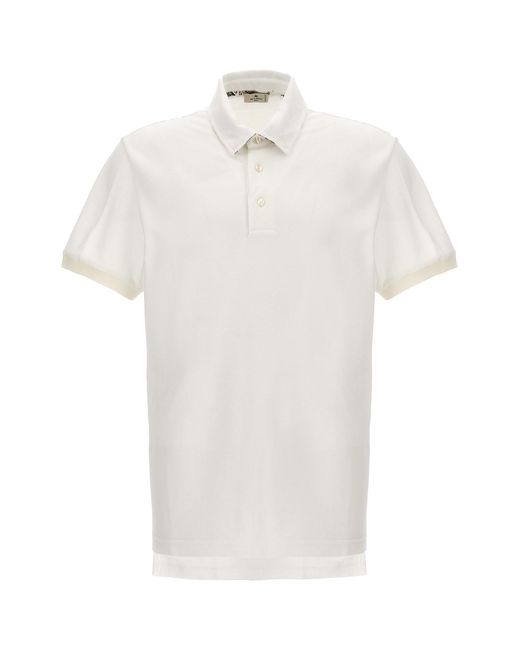 Etro White Logo Polo Shirt for men