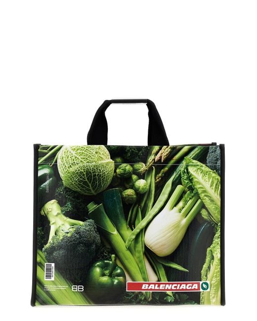 Balenciaga Green 'Tote Antwerp' Shopping Bag for men