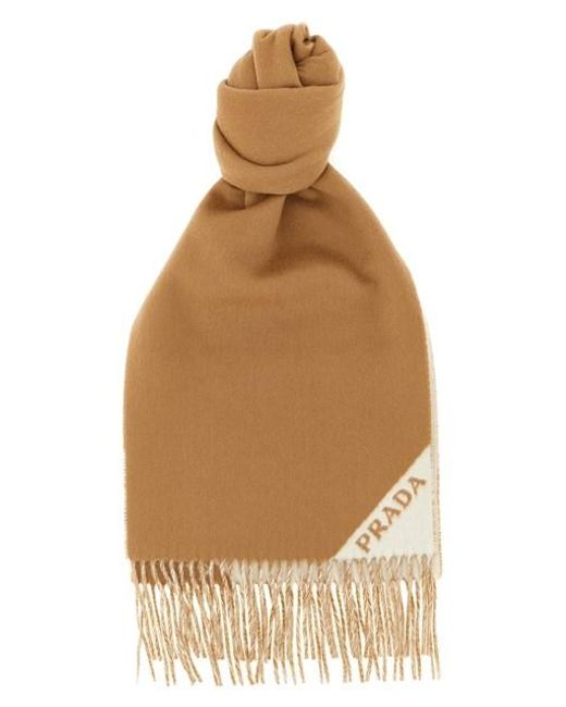 Sciarpa Double-Face di Prada in Natural