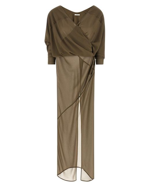 Entire studios Green Asymmetrical Skirt Dress