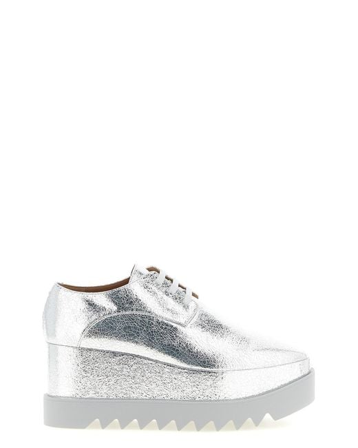 Stella McCartney White "Elyse" Wedges