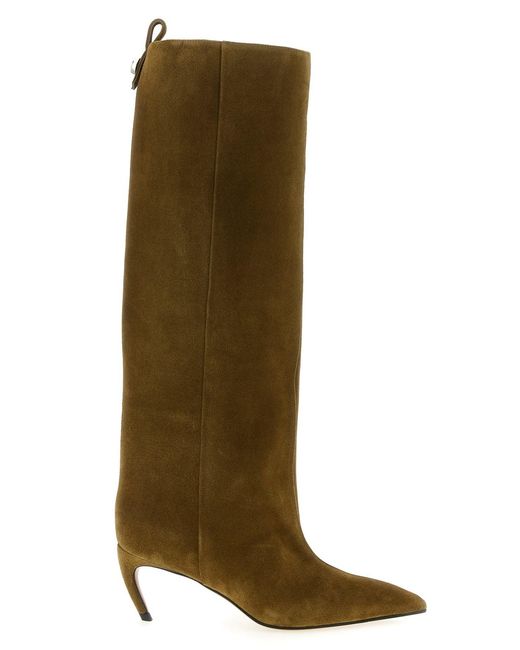 The Attico Green 'lea' Boots