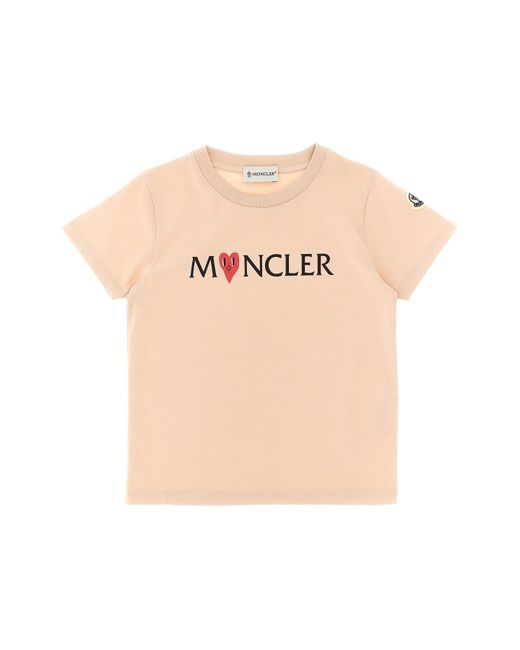 Moncler Pink Logo Print T-shirt