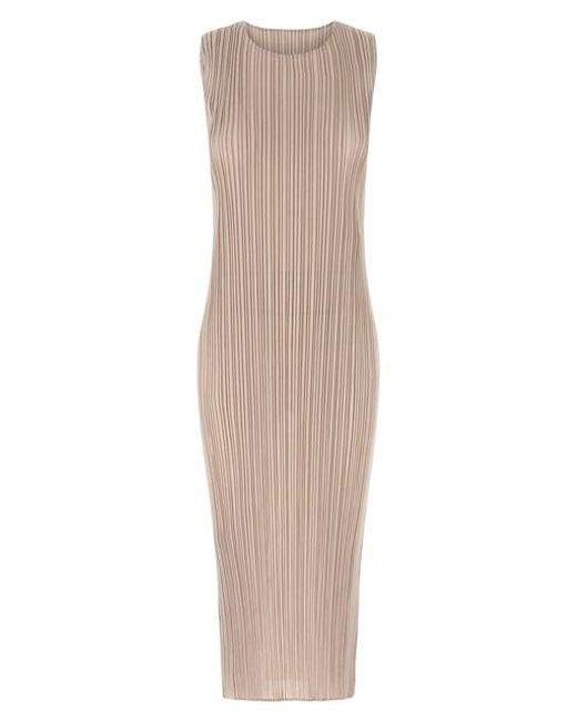 Pleats Please Issey Miyake Natural 'New Colorful Basics 4' Dress