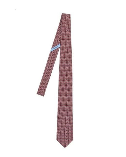 Ferragamo Purple 'gancini Intrecciati' Tie for men