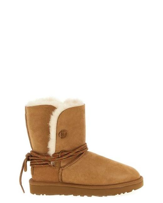 Ugg Brown 'bailey Tie' Ankle Boot