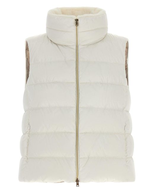 Herno Blue Technical Satin Vest