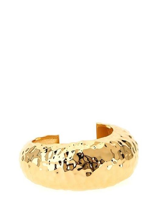 Bracciale 'Hammered Cuff' di Self-Portrait in Metallic