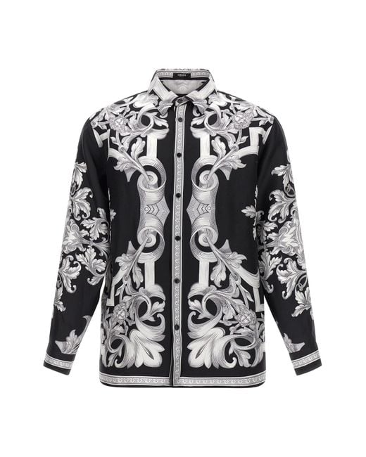 Versace Hemd "Architectural Barocco" in Black für Herren