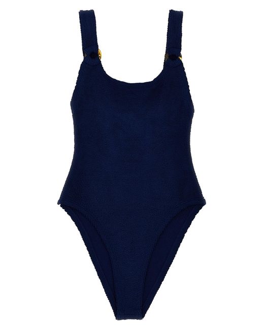 Hunza G Blue Domino Swim Beachwear