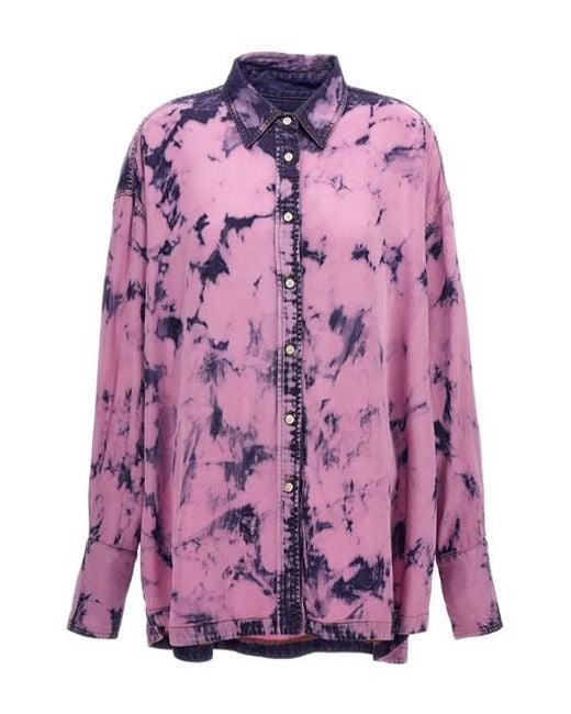 Camicia 'Jaqueline Oversize Fluid' di DARKPARK in Pink