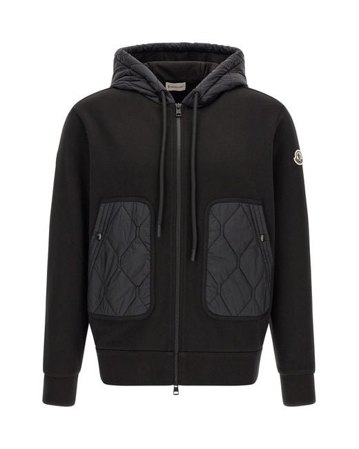 Moncler Black Hybrid Hoodie for men