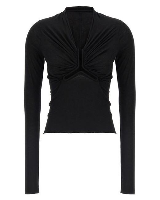 Rick Owens Black 'Allanah Ls T' Sweater