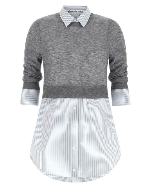 Alexander Wang Gray Knitted Shirt