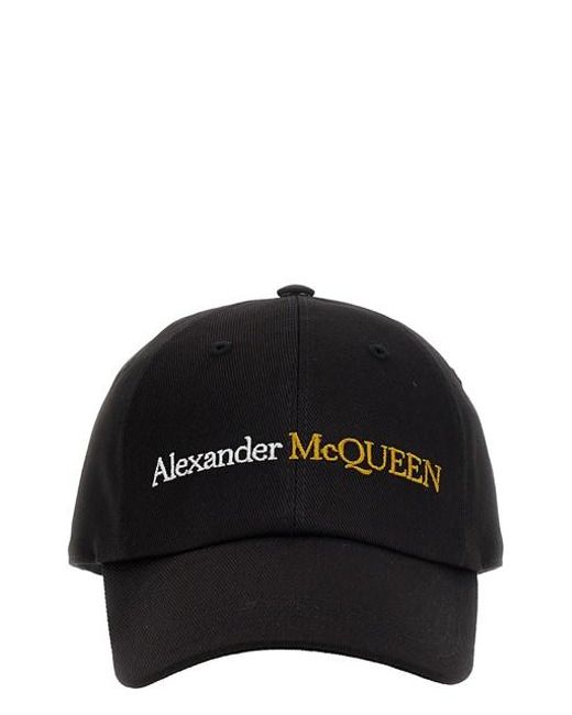 Cappellino logo di Alexander McQueen in Black da Uomo