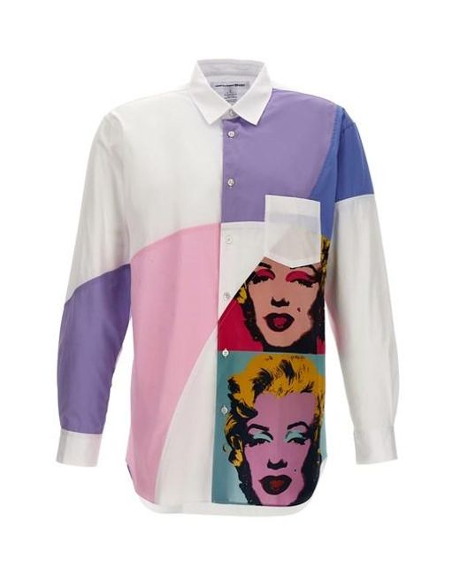 Comme des Garçons White 'andy Warhol' Shirt for men