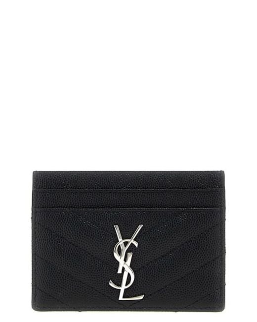 Portafoglio 'Cassandre' di Saint Laurent in Black