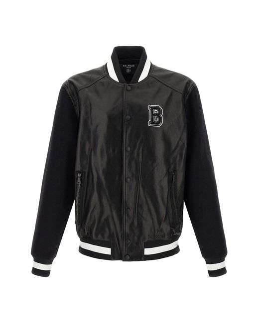 Balmain Bomberjacke "Varsity" in Black für Herren