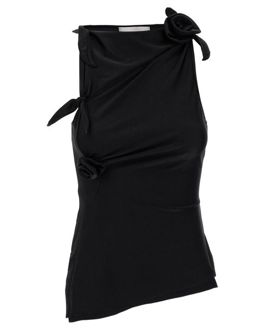 Coperni Black Asymmetric Flower' Top