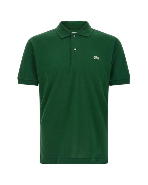 Lacoste Green Logo Patch Polo Shirt for men