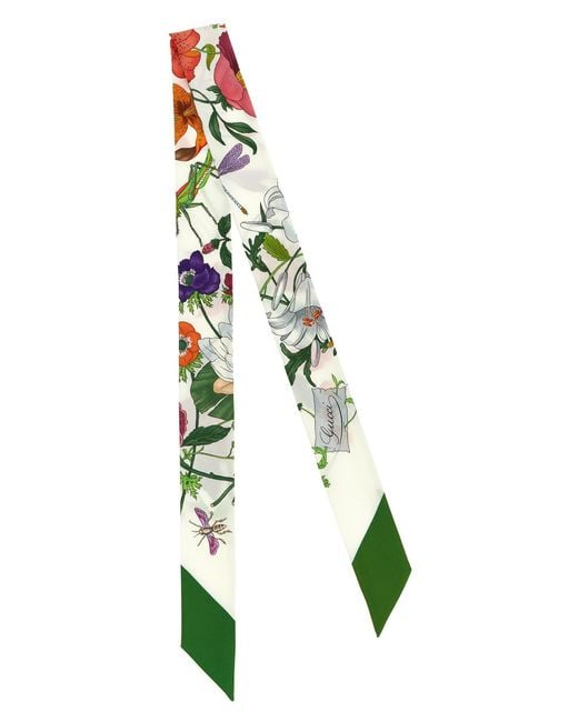 Gucci Green Flora' Scarf